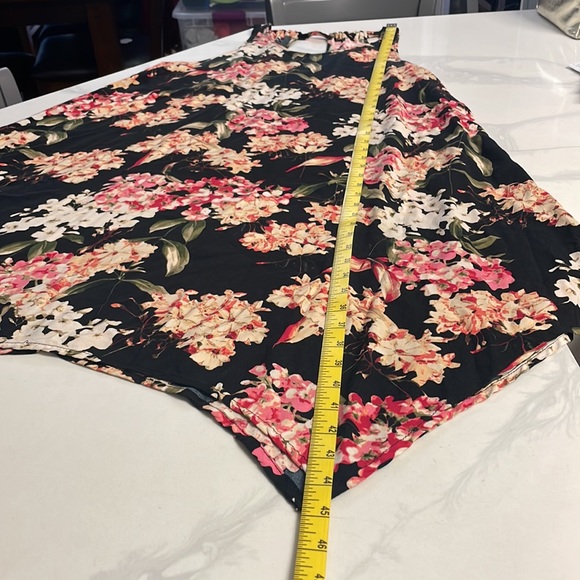West Loop Women's Sundress Multicolor Black Floral Handkerchief Hem Sleeveless L - Picture 5 of 7